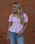 Pretty in pink blouse