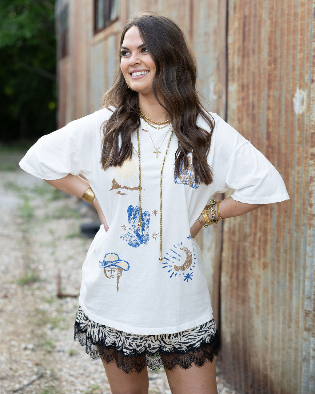 Western Distressed Tee
