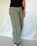 Laced in Olive Jeans
