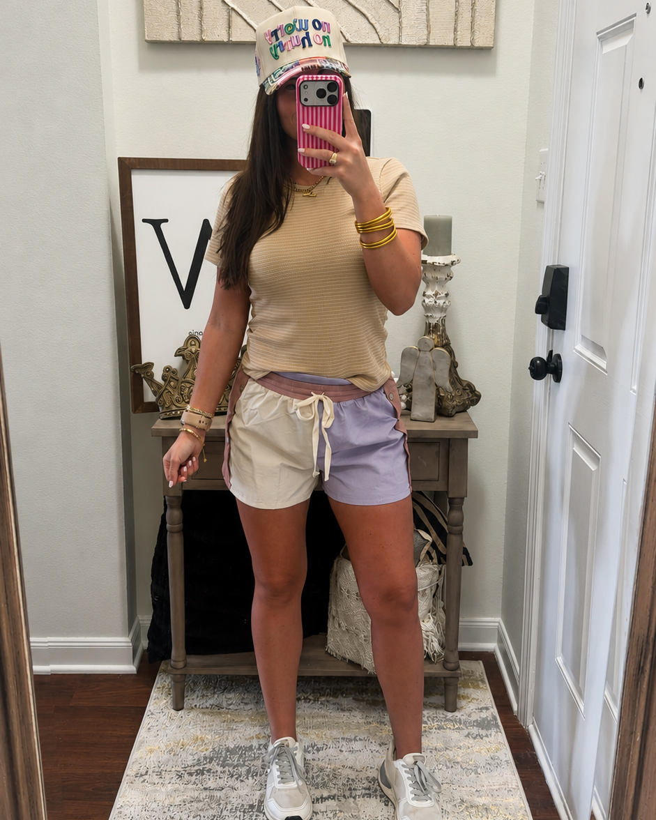 Color block short