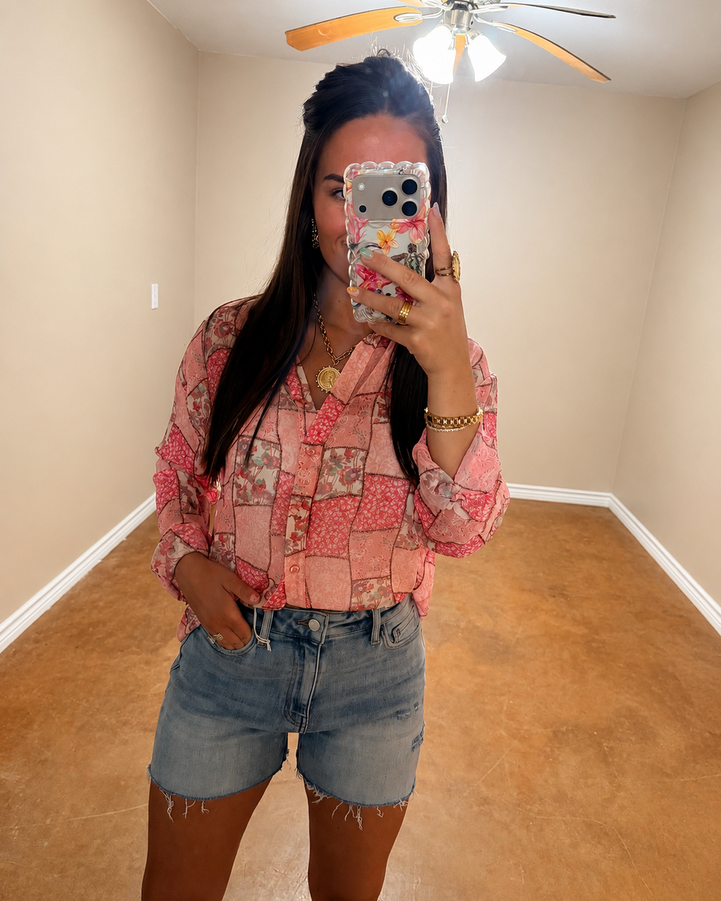 Patchwork Sheer buttondown