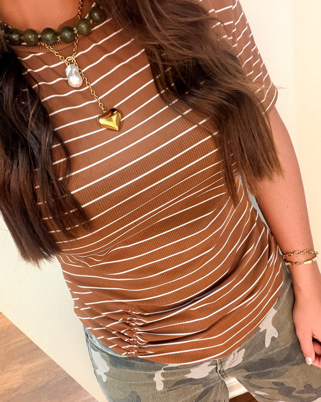 Rust Stripe Top
