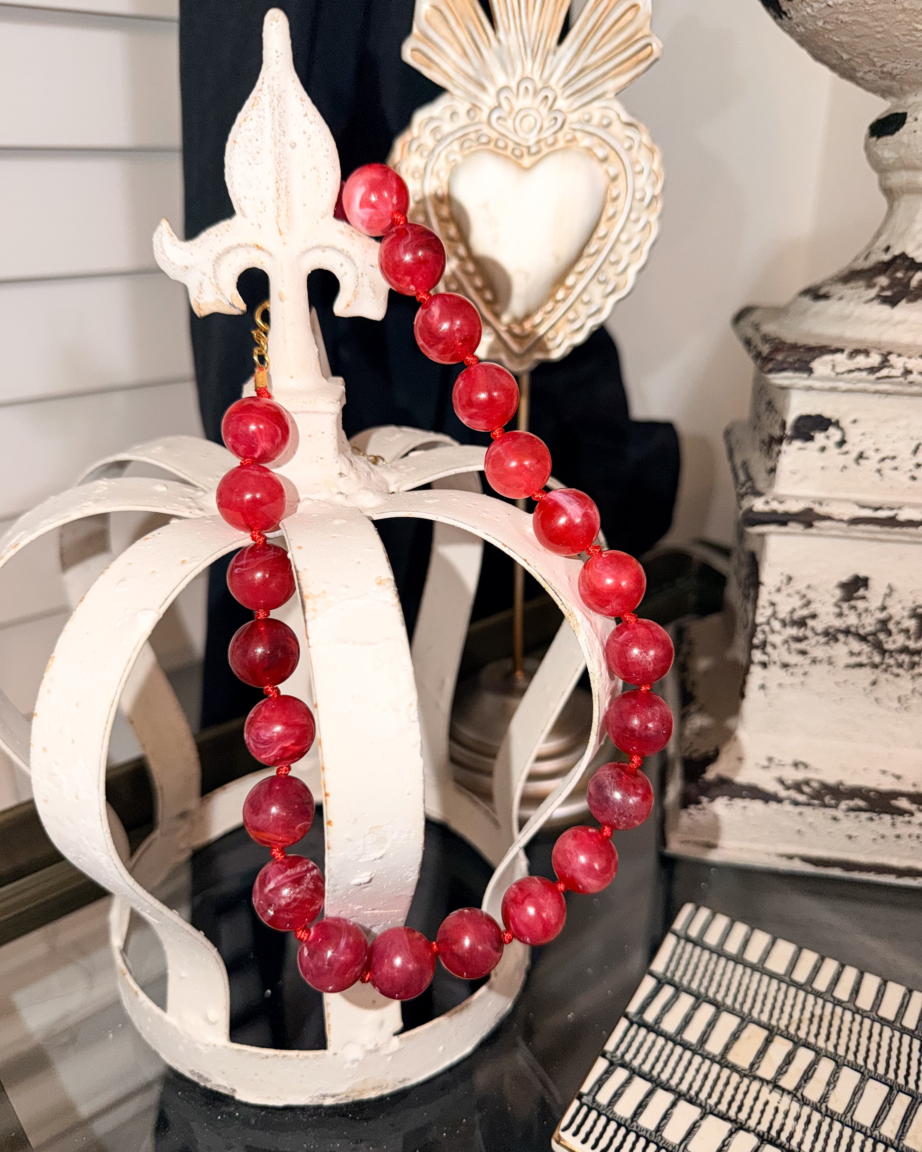 Maroon Large Bubble Necklace